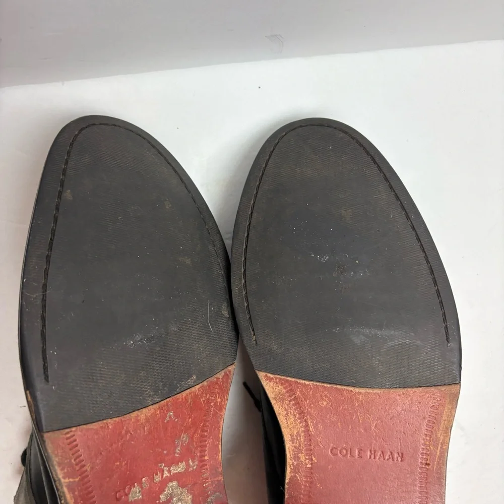 Cole Haan Williams Black Gray Chukka Boots Lace-up Leather Men’s 12 C20917